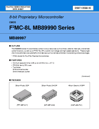 Datasheet MB89PV190 manufacturer Fujitsu